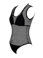 Load image into Gallery viewer, Black Mesh Swimsuit
