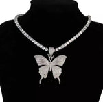 Load image into Gallery viewer, Fly Butterfly Rhinestone Necklace
