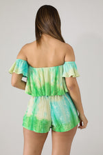 Load image into Gallery viewer, Green Pleats Short Set

