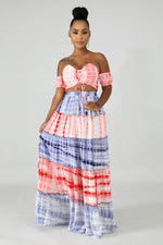 Load image into Gallery viewer, Tie Dye Maria Maxi Skirt Set
