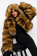 Load image into Gallery viewer, Graceii Faux Fur Cropped Jacket
